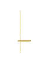 Brass Gold Aluminium & Acrylic LED 5Watt 220-240Volt 374Lm IP20 2700-3000-4000K CCT by Dip Switch L:22.2 W:4 H:73 cm