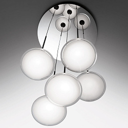 0355030A Artemide Orsa подвесной светильник с несколькими сферическими плафонами из матового стекла