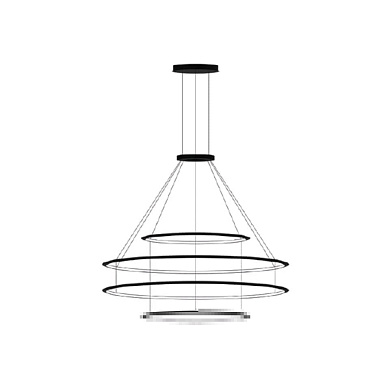 CF4I-00W9AZOU05 подвесной светильник Leds C4 Circular Outward 4 Rings (ø1200 ø2000 ø2000 ø1200) черный