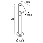 1008014 SLV T-TUBE 70 POLE GU10 single Sensor садовый светильник — фото 4
