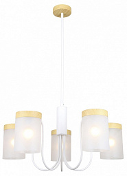 1172/5P White Escada Harmony люстра на штанге с пятью цилиндрическими плафонами