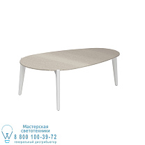 СТОЛИК TEA TIME 100X60CM БЕЛЫЙ КЕРАМИЧЕСКИЙ ТЕМНО-СЕРЫЙ Royal Botania