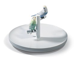 01007848 Lladro The Parrot Party фарфоровое блюдо с парой попугаев на ветке