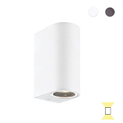 2L wall lamp white round H:150 Tilos