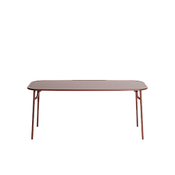 M0743324 La Petite Friture WEEK-END Прямоугольный стол садовый металлический бордовый