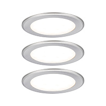 Recessed furniture light 3-piece set round 3x2