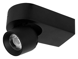 10320 Black Loft It Quiet потолочный накладной светильник с поворотным модулем чёрного цвета