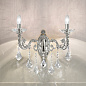 Kolarz CONTARINI CRYSTAL 1299.62.5.SpT настенный светильник хром ширина 48cm высота 45cm 2 лампы e14 — фото 1