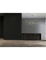 Dimmable by Remote Control Brass Gold Metal & Acrylic LED 109 Watt 220-240 Volt 6868Lm 3000K IP20 L: 180.5 W: 75 H: 200 cm
