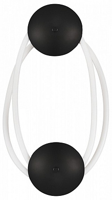 настенный накладной светильник с двойными световыми петлями и круглым корпусом