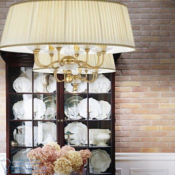 7036/5 MM lampadari Firenze люстра с пятью рожками и тканевыми абажурами на металлической раме