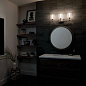 Harvan 25" 3 Light Vanity Light with Clear Ribbed Glass Satin Nickel  настенный светильник 55107SN Kichler — фото 1