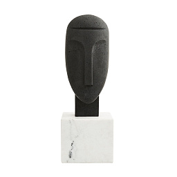 9243 Arteriors Isa скульптура в виде вытянутой головы на квадратном основании