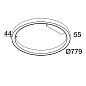 SUPER-OH! SLIM 80 SBL DOWN 930 DIM4 W белый Delta Light накладной потолочный светильник — фото 1
