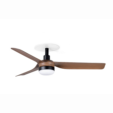 Faro Barcelona MINI PUNT RECESSED S вентилятор встраиваемый чёрный/орех Ø900 3 лопасти