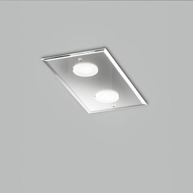 Metal Lux Dado PL 2L прямоугольный потолочный светильник с двумя лампами прозрачное зеркало 259.302.01