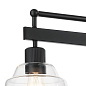 Eastmont 5 Light Linear Chandelier Black  and Walnut Wood люстра 52404BK Kichler — фото 10