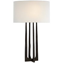 Scala Hand-Forged Table Lamp состаренное железо с льняным абажуром