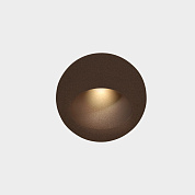 Recessed wall lighting IP65 Bat Round Oval LED 2.2W 2700K Brown 24lm