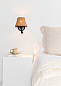 64309-71 Faro SUMBA Black/rattan table lamp with reader настенный светильник матовый черный — фото 3