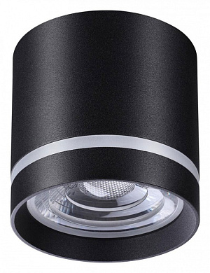 потолочный светильник цилиндрический черный