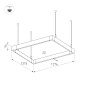 Квадратный подвесной светильник Arlight ALT-LINEAIR-QUADRAT-FLAT-UPDOWN-DIM 110-170 Вт — фото 3