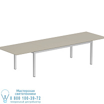 РАЗДВИЖНОЙ СТОЛ TABOELA 100X220/340CM EP + CERAMIC TOP ЖЕМЧУЖНО-СЕРЫЙ Royal Botania