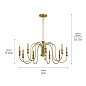 Karthe 9 Light Chandelier Natural Brass люстра 52471NBR Kichler — фото 10