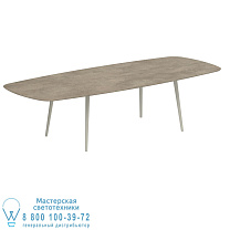 STYLETTO STANDARD ОБЕДЕННЫЙ СТОЛ 300X120CM АЛЮМИНИЕВЫЕ НОЖКИ ГРИБНАЯ КЕРАМИЧЕСКАЯ СТОЛ TERRA SABBIA Royal Botania
