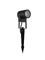 Dark Anthracite Aluminium & Clear Glass LED GU10 1x10 Watt 220-240 Volt Bulb Excluded IP65 D: 7 W: 9.5 H: 21 cm
