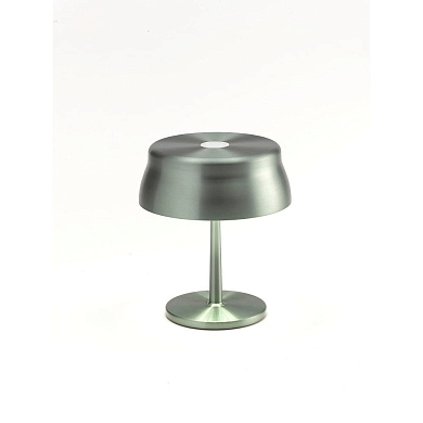 LD1081V3 Zafferano Настольная лампа на батарейках SISTER LIGHT MINI IP65, зеленая, анодированная, с регулировкой яркости