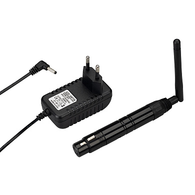 028417 Arlight Усилитель SMART-DMX-Receiver Black (5V, XLR3 Male, 2.4G)