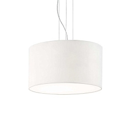 009698 Ideal lux Wheel подвесной светильник с крупным цилиндрическим абажуром из ткани