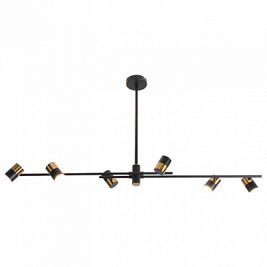 подвесной светильник с линейной рамой и направленными спотами