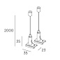 Track Low Voltage suspended installation kit Leds C4 аксессуар