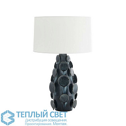 17004-850 Arteriors Laguna настольная лампа с фактурным корпусом тёмного цвета и белым абажуром