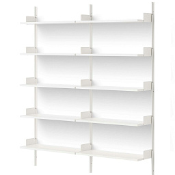 42001 + 42009 + 42007 WHT LIBR New Works New Works Shelving System настенная библиотечная полка модульного типа с секциями для хранения