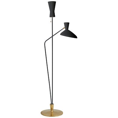 Торшер Visual Comfort Austen, чёрный и латунь ARN1712BLK