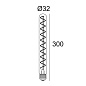 21024 0110 Delta Light TECHNICAL Светодиодная нить накаливания T30 E27 8 Вт 2200К — фото 1