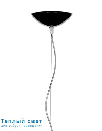 09250RN Kartell Bloom подвесная люстра с цветочным плафоном черно-розового цвета