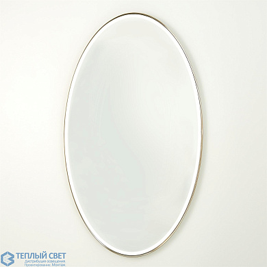 Elongated Oval Mirror-Brass-Sm Global Views зеркало