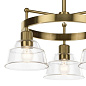 Eastmont 3 Light Chandelier Brushed Natural Brass and Walnut Wood люстра 52402BNB Kichler — фото 10