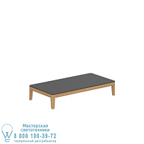 СТОЛ CALYPSO LOUNGE ИЗ ТИКА 144X72 СМ КЕРАМИЧЕСКИЙ ЧЕРНЫЙ Royal Botania