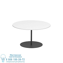 СТОЛИК BUTLER Ø75CM H40CM АНТРАЦИТОВЫЙ КЕРАМИЧЕСКИЙ БЕЛЫЙ Royal Botania