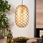 21417/32/02 Lucide Wolfram подвесной светильник с овальным металлическим плафоном в виде сетки — фото 2