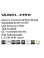 8127402 VALENCIA Novaluce настенный светильник LED Samsung 3Вт 190Lm 3000K E27 1x40Вт 230В IP20