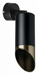 RB437131 Lightstar Rullo спот настенный черный с золотистым ободком