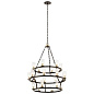 Mathias 41.5" 21 Light 3 Tier Chandelier with Clear Ribbed Glass Olde Bronze люстра 52110OZ Kichler — фото 4