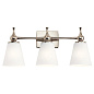 Cosabella 24" 3 Light Vanity Light with Satin Etched Case Opal Glass Polished Nickel настенный светильник 55092PN Kichler — фото 4