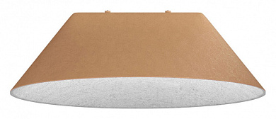 подвесной светильник с текстильным абажуром конусной формы бежевого цвета